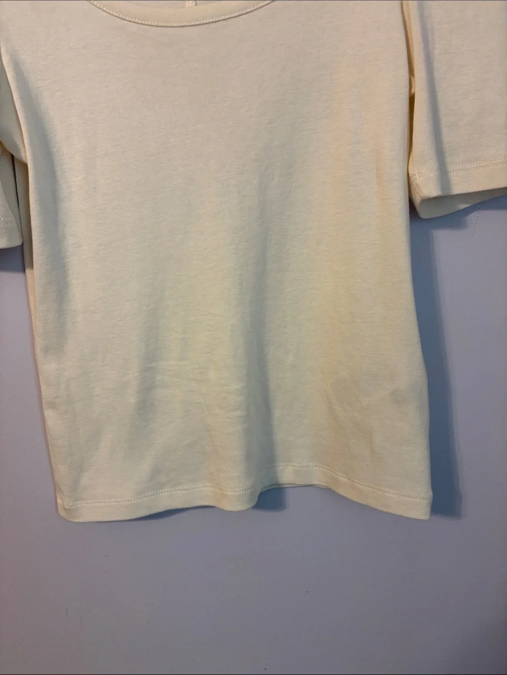 Madewell Puff-Sleeve Scoop Neck T-Shirt in Vintage Ivory size XXS